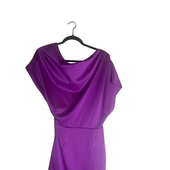 Elliatt Women's XS Purple One-Shoulder Asymmetrical Draped Mini Dress Chic - Picture 4 of 14